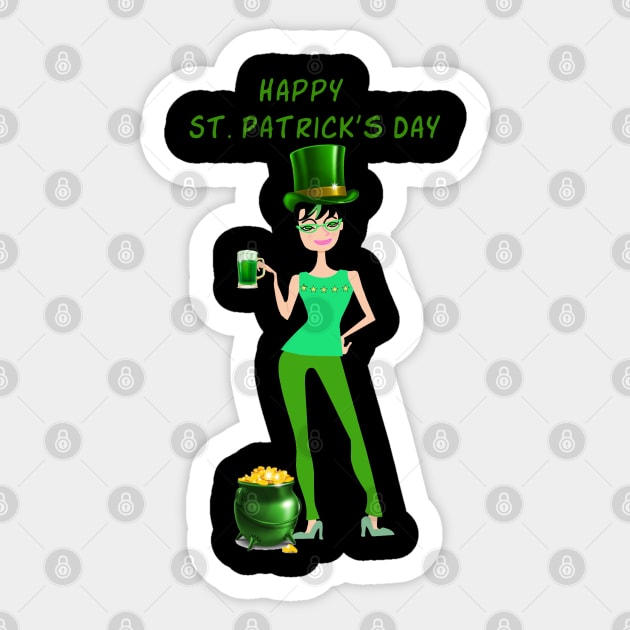 Happy St. Patrick's Day Sticker by Lynndarakos